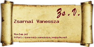 Zsarnai Vanessza névjegykártya